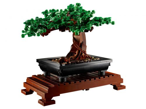 Lego Creator Expert Drzewko Bonsai , numer katalogowy 10281, 878 części klocków, zestaw lego zmienny na dwa rodzaje, drzewko zielone lub drzewko z kwiatami