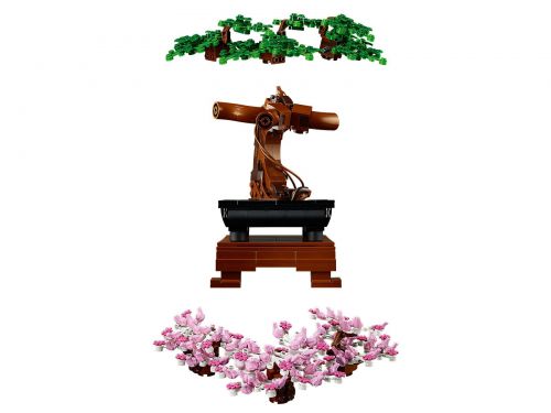 Lego Creator Expert Drzewko Bonsai , numer katalogowy 10281, 878 części klocków, zestaw lego zmienny na dwa rodzaje, drzewko zielone lub drzewko z kwiatami