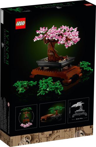 Lego Creator Expert Drzewko Bonsai , numer katalogowy 10281, 878 części klocków, zestaw lego zmienny na dwa rodzaje, drzewko zielone lub drzewko z kwiatami