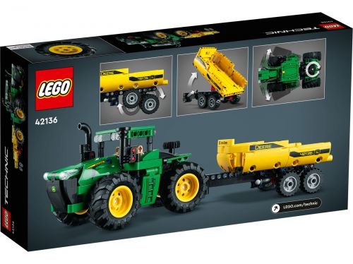 Lego technic traktor zielony z żółtą przyczepą John Deere 9620R , Lego 42136, Lego Technic dla konstruktorów 8+