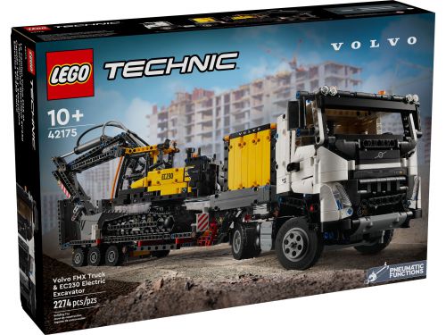 LEGO Technic 42175 Ciężarówka Volvo FMX i koparka elektryczna EC230