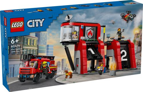 LEGO® 60414 City - Remiza strażacka z wozem strażackim